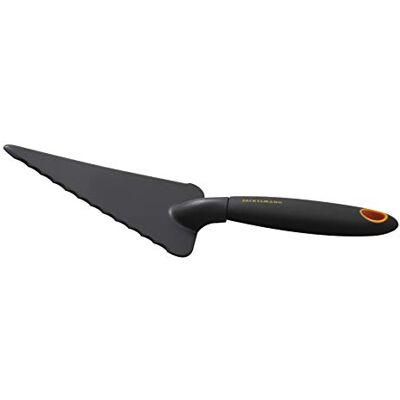 Fackelmann Multifunctionele schep van nylon met handvat, 29 x 7,8 x 5,2 cm, Soft Collection (zwart en oranje), hoeveelheid: 1 stuk. Fackelmann Multifunctionele schep van nylon met handvat, 29 x 7,8 x 5,2 cm, Soft Collection (zwart en oranje), hoeveelheid: 1 stuk.