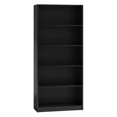 CDF Boekenkast, open zuil, met opbergvakken, zwart, 80 cm Vakken voor boeken en mappen, gebruik op kantoor, woonkamer, slaapkamer, verticaal formaat voor decoratie, opbergmeubel CDF Boekenkast, open zuil, met opbergvakken, zwart, 80 cm Vakken voor boeken en mappen, gebruik op kantoor, woonkamer, slaapkamer, verticaal formaat voor decoratie, opbergmeubel