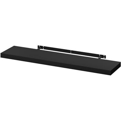 WOLTU RG9317sz Wandrek, drijvend cd-rek, voor woonkamer, keuken, slaapkamer, badkamer, 100 x 22,9 x 3,8 cm, zwart WOLTU RG9317sz Wandrek, drijvend cd-rek, voor woonkamer, keuken, slaapkamer, badkamer, 100 x 22,9 x 3,8 cm, zwart