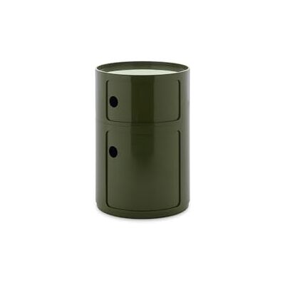 Kartell Componibili Big Opbergkast 2 elementen, diameter 42 cm, groen Kartell Componibili Big Opbergkast 2 elementen, diameter 42 cm, groen