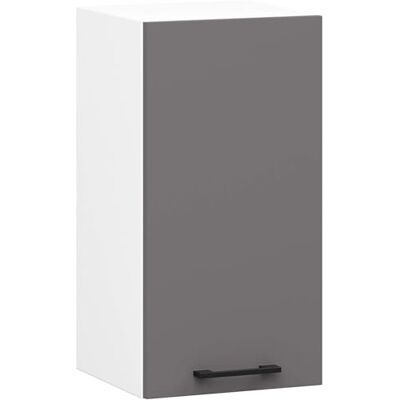 AKORD Oliwia W30 Keukenkast met 2 planken en 1 deur, keukenkast, inbouwkast, keukenkast, gelamineerde plaat, 30 x 30 x 58 cm, wit en grafietgrijs AKORD Oliwia W30 Keukenkast met 2 planken en 1 deur, keukenkast, inbouwkast, keukenkast, gelamineerde plaat, 30 x 30 x 58 cm, wit en grafietgrijs
