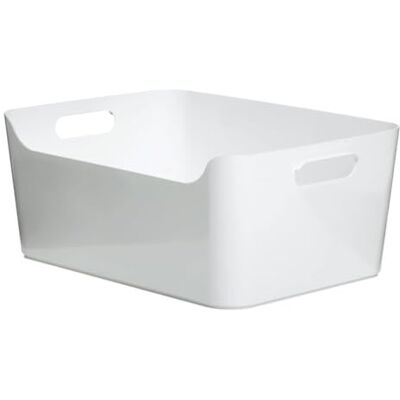 TATAY Opbergmanden, 10 l, basic, duurzaam, kunststof, BPA-vrij Opbergmanden, 10 l, basic, geïntegreerde handgrepen, minimalistisch design, 34,5 x 25 x 14,5 cm, inhoud 10 l, wit TATAY Opbergmanden, 10 l, basic, duurzaam, kunststof, BPA-vrij Opbergmanden, 10 l, basic, geïntegreerde handgrepen, minimalistisch design, 34,5 x 25 x 14,5 cm, inhoud 10 l, wit