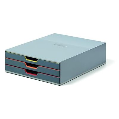 Durable 760327 Opbergdoos, 3 vakken, A4, met etiketten, meerkleurig Durable 760327 Opbergdoos, 3 vakken, A4, met etiketten, meerkleurig