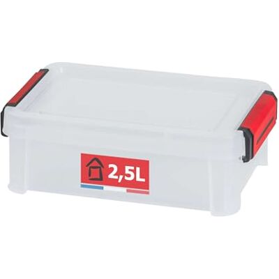 Sundis Clip'N Store Opbergdoos, 2,5 l, van transparante kunststof, versterkt met klikdeksel, geschikt voor levensmiddelen, rechte wanden, stapelbaar en combineerbaar Sundis Clip'N Store Opbergdoos, 2,5 l, van transparante kunststof, versterkt met klikdeksel, geschikt voor levensmiddelen, rechte wanden, stapelbaar en combineerbaar