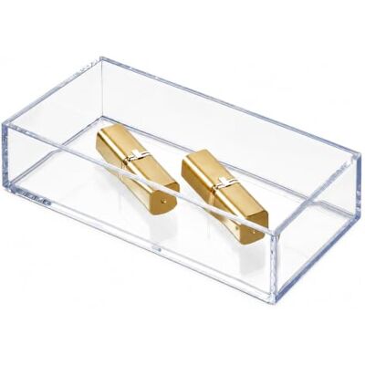InterDesign iDesign Lade-inzet, kleine bestekbak voor kunststof laden, stapelbare ladeverdelers voor bestek en andere transparante voorwerpen, 10,2 cm x 20,3 cm InterDesign iDesign Lade-inzet, kleine bestekbak voor kunststof laden, stapelbare ladeverdelers voor bestek en andere transparante voorwerpen, 10,2 cm x 20,3 cm