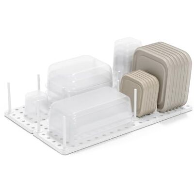 Umbra Peggy Organizer voor kasten, planken en laden in de keuken, verstelbaar systeem, polystyreen, wit Umbra Peggy Organizer voor kasten, planken en laden in de keuken, verstelbaar systeem, polystyreen, wit
