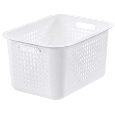 SmartStore Opbergmand van gerecycled kunststof, container zonder deksel, wit, stapelbaar en stapelbaar, 37 x 28 x 20 cm (l x b x h), 13 l SmartStore Opbergmand van gerecycled kunststof, container zonder deksel, wit, stapelbaar en stapelbaar, 37 x 28 x 20 cm (l x b x h), 13 l