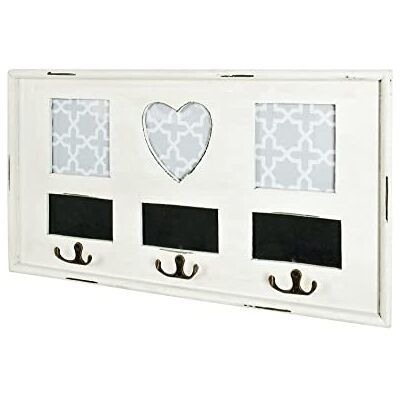 HAKU Meubelgarderobe wandmontage, hout, antiek wit, 49 x 3 x 26 cm HAKU Meubelgarderobe wandmontage, hout, antiek wit, 49 x 3 x 26 cm