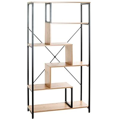 HAKU Möbel plank, MDF, eiken, zwart, B 84 x D 35 x H 163 cm HAKU Möbel plank, MDF, eiken, zwart, B 84 x D 35 x H 163 cm