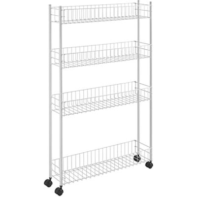 Metaltex Fino Opbergrek 4 etages, 58 x 16 x 95 cm, wit Metaltex Fino Opbergrek 4 etages, 58 x 16 x 95 cm, wit