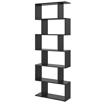 Vicco Levio, boekenkast, staande kast, archiefkast, hoge rek, opbergkast, zwart Vicco Levio, boekenkast, staande kast, archiefkast, hoge rek, opbergkast, zwart