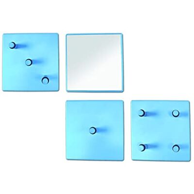 HAKU Möbel kledingkastset, metaal, blauw, L 15 x D 6 x H 15 cm HAKU Möbel kledingkastset, metaal, blauw, L 15 x D 6 x H 15 cm