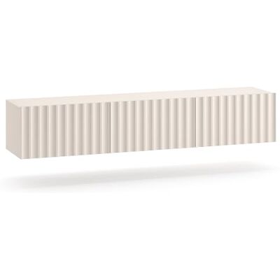 Selsey Derriva TV-kast laag 170 cm met gegroefde fronten zachte sluiting lichtbeige Selsey Derriva TV-kast laag 170 cm met gegroefde fronten zachte sluiting lichtbeige