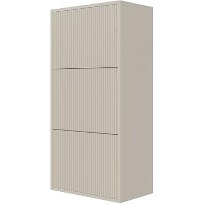 Selsey Veldio Schoenenkast 50 cm 3 kleppen schoenenkast 12 paar hangschoenen grijs beige Selsey Veldio Schoenenkast 50 cm 3 kleppen schoenenkast 12 paar hangschoenen grijs beige