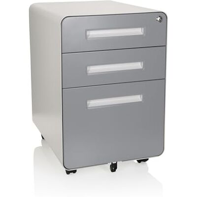 hjh OFFICE 743016 Color Plus, rolbox, staal, wit/grijs, met wielen en hangmappen, A4, afsluitbaar hjh OFFICE 743016 Color Plus, rolbox, staal, wit/grijs, met wielen en hangmappen, A4, afsluitbaar