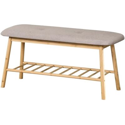KARAT Bamboe schoenenbank, bamboe stoel voor entree, schoenenkast, woonkamer, kleedkamer, schoenenkast of schoenenrek met gemak, 25,7 x 70 x 54,5 cm KARAT Bamboe schoenenbank, bamboe stoel voor entree, schoenenkast, woonkamer, kleedkamer, schoenenkast of schoenenrek met gemak, 25,7 x 70 x 54,5 cm