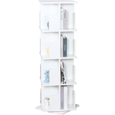 KARAT Elegant opbergrek met meerdere vakken, slaapkamerboekenkast in kubusvorm, met veiligheidsgordel, kantelbeveiliging (Indiana, 40 x 40 x 129 cm (4 niveaus)) KARAT Elegant opbergrek met meerdere vakken, slaapkamerboekenkast in kubusvorm, met veiligheidsgordel, kantelbeveiliging (Indiana, 40 x 40 x 129 cm (4 niveaus))