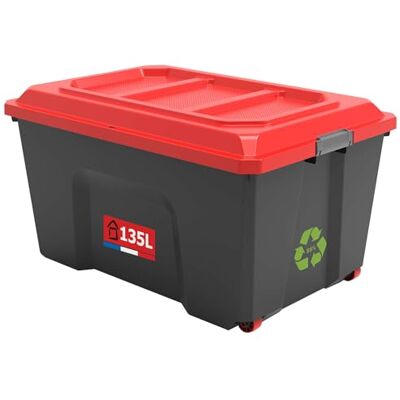 Sundis LOCKER 135L 4554001 Opbergkoffer met wieltjes, zwart en rood Sundis LOCKER 135L 4554001 Opbergkoffer met wieltjes, zwart en rood