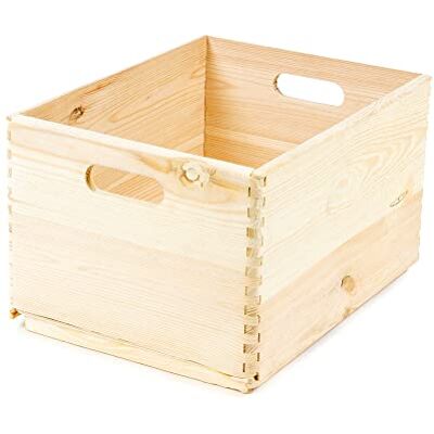 Compactor RAN6476 Opbergdoos van licht hout 40 x 30 x H 23 cm Compactor RAN6476 Opbergdoos van licht hout 40 x 30 x H 23 cm
