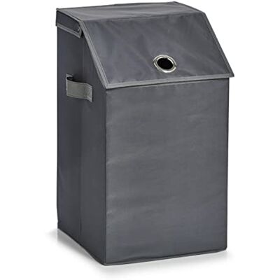 Zeller Wasmand van polyester, 34 x 34 x 60 cm, antraciet Zeller Wasmand van polyester, 34 x 34 x 60 cm, antraciet