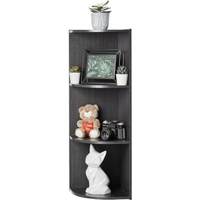 Iris Ohyama , Hoekplank, boekenkast, 3 planken, robuust, multifunctioneel, kantoor, ingang, slaapkamer, woonkamer – basic opbergrek CX-3C – eiken zwart Iris Ohyama , Hoekplank, boekenkast, 3 planken, robuust, multifunctioneel, kantoor, ingang, slaapkamer, woonkamer – basic opbergrek CX-3C – eiken zwart