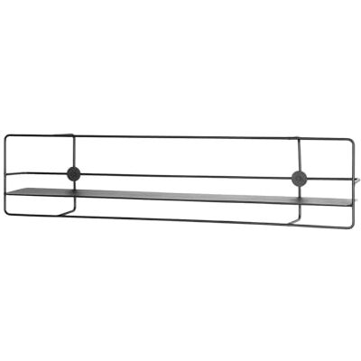HAKU Möbel wandrek, metaal, zwart, L 90 x D 14 x H 21 cm HAKU Möbel wandrek, metaal, zwart, L 90 x D 14 x H 21 cm