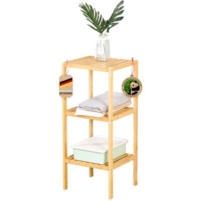 Floordirekt Smalle bamboe plank met 5 verdiepingen in minimalistische stijl voor badkamer, slaapkamer, woonkamer, 34 x 33 x 80 cm Floordirekt Smalle bamboe plank met 5 verdiepingen in minimalistische stijl voor badkamer, slaapkamer, woonkamer, 34 x 33 x 80 cm