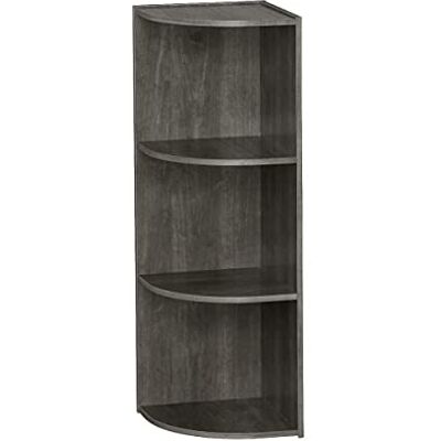 Iris Ohyama , Hoekplank, boekenkast, 3 planken, robuust, multifunctioneel, kantoor, ingang, slaapkamer, woonkamer – basic opbergrek CX-3C – eik grijs Iris Ohyama , Hoekplank, boekenkast, 3 planken, robuust, multifunctioneel, kantoor, ingang, slaapkamer, woonkamer – basic opbergrek CX-3C – eik grijs