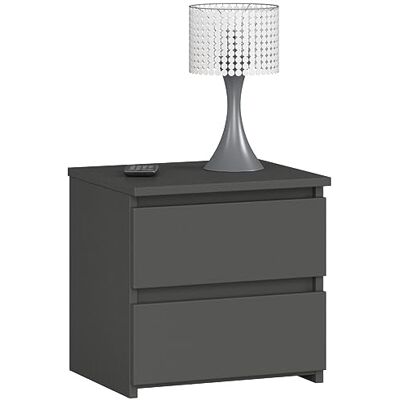 AKORD Commode met 2 laden, multifunctionele kast, hoekbureau, hoekbureau voor thuis en kantoor, eenvoudige montage, 40 x 40 x 35 cm, grafietgrijs AKORD Commode met 2 laden, multifunctionele kast, hoekbureau, hoekbureau voor thuis en kantoor, eenvoudige montage, 40 x 40 x 35 cm, grafietgrijs