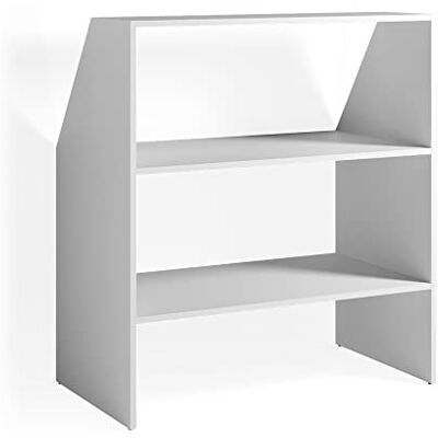 Vicco Schuine dakenrek, boekenplank, wandrek, staand rek, dakschuin (wit) Vicco Schuine dakenrek, boekenplank, wandrek, staand rek, dakschuin (wit)