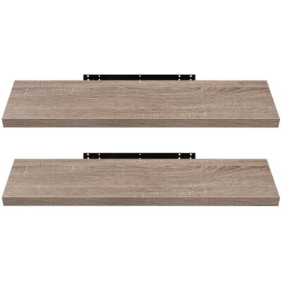EUGAD 0120QJ-2 Set van 2 moderne houten wandplanken, 120 x 22,9 x 3,8 cm, geel eiken EUGAD 0120QJ-2 Set van 2 moderne houten wandplanken, 120 x 22,9 x 3,8 cm, geel eiken