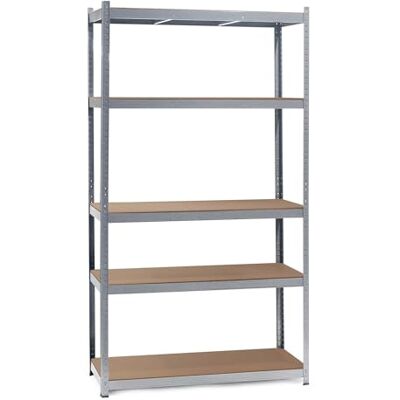 WilTec Gegalvaniseerd rek voor zware lasten, 100 x 60 x 200 cm, 5 niveaus, 200 kg/niveau werkplaats WilTec Gegalvaniseerd rek voor zware lasten, 100 x 60 x 200 cm, 5 niveaus, 200 kg/niveau werkplaats