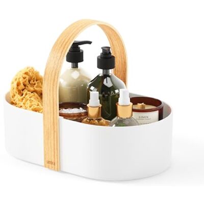 Umbra Bellwood Opbergmand voor keuken, badkamer en kantoor, wit/naturel Umbra Bellwood Opbergmand voor keuken, badkamer en kantoor, wit/naturel