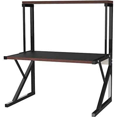 LANTUS Uitbreidbaar microgolfovenrek van koolstofstaal, opbergrek voor aanrecht, 65 x 54 x 30 cm, zwart LANTUS Uitbreidbaar microgolfovenrek van koolstofstaal, opbergrek voor aanrecht, 65 x 54 x 30 cm, zwart