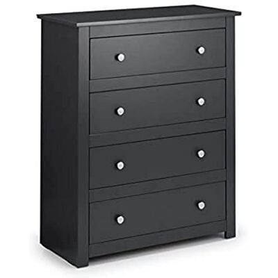 Julian Bowen Radley commode met 4 laden, antraciet Julian Bowen Radley commode met 4 laden, antraciet