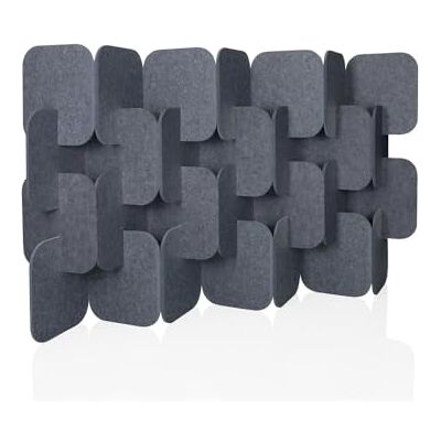 hjh OFFICE FLEXMIUT Set van 4 akoestische scheidingswanden, 114 x 174 cm, uittrekbaar, decoratieve inkijkbescherming, grijs hjh OFFICE FLEXMIUT Set van 4 akoestische scheidingswanden, 114 x 174 cm, uittrekbaar, decoratieve inkijkbescherming, grijs