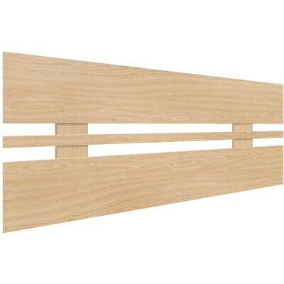 DHOME Hoofdeinde van gerecycled MDF-hout, horizontale stijl, groot, voor bed, type pallet, hardware inbegrepen (100 x 46 cm, horizontaal, breed, natuurlijk hout) DHOME Hoofdeinde van gerecycled MDF-hout, horizontale stijl, groot, voor bed, type pallet, hardware inbegrepen (100 x 46 cm, horizontaal, breed, natuurlijk hout)