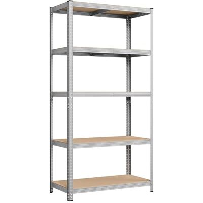 SONGMICS GLR050E01 Opbergrek met 5 niveaus, 50 x 100 x 200 cm, capaciteit 600 kg, verstelbare planken, industriële stijl, voor keuken, woonkamer, zilverkleurig SONGMICS GLR050E01 Opbergrek met 5 niveaus, 50 x 100 x 200 cm, capaciteit 600 kg, verstelbare planken, industriële stijl, voor keuken, woonkamer, zilverkleurig