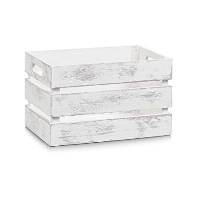 Zeller 15130 Opbergkist, Hout, Vintage Wit, 31 x 21 x 18,7 cm Zeller 15130 Opbergkist, Hout, Vintage Wit, 31 x 21 x 18,7 cm