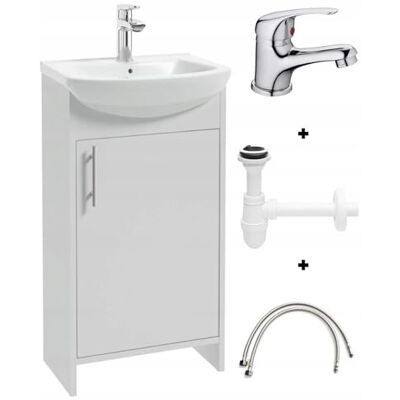 Deftrans Lavabo avec meuble bas 46,5 x 24,5 x 84 cm Lavabo avec meuble bas blanc Lavabo avec meuble bas et robinet de lavabo 45 cm Deftrans Lavabo avec meuble bas 46,5 x 24,5 x 84 cm Lavabo avec meuble bas blanc Lavabo avec meuble bas et robinet de lavabo 45 cm