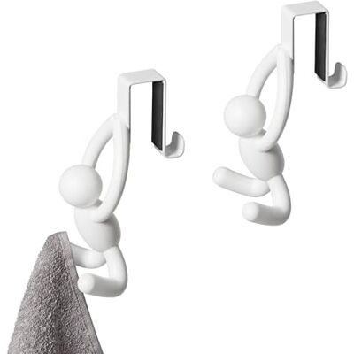 Umbra Buddy Opberghaken voor keuken- en badkamerkasten, wit, 2 stuks Umbra Buddy Opberghaken voor keuken- en badkamerkasten, wit, 2 stuks
