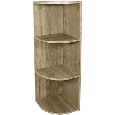Iris Ohyama , Hoekplank, boekenkast, 3 vaste planken, robuust, multifunctioneel, kantoor, ingang, slaapkamer, woonkamer – basic opbergrek CX-3C – asbruin Iris Ohyama , Hoekplank, boekenkast, 3 vaste planken, robuust, multifunctioneel, kantoor, ingang, slaapkamer, woonkamer – basic opbergrek CX-3C – asbruin
