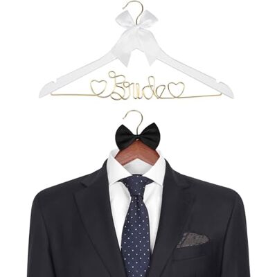 HuhWafee Set van 2 houten bruiloftshangers, personaliseerbaar, voor bruid en bruidegom, bruiloftsdecoratie, huwelijkscadeau HuhWafee Set van 2 houten bruiloftshangers, personaliseerbaar, voor bruid en bruidegom, bruiloftsdecoratie, huwelijkscadeau