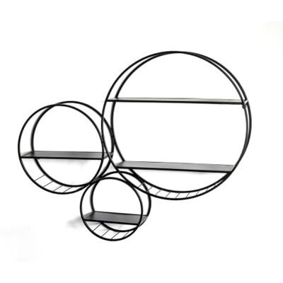 HAKU Wandrek zwart, metaal Dim.: L 90 cm x H 73 cm x D 15 cm, Stijl: Modern HAKU Wandrek zwart, metaal Dim.: L 90 cm x H 73 cm x D 15 cm, Stijl: Modern