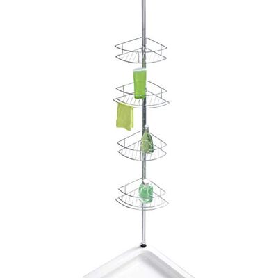 WENKO Dolcedo Telescopisch rek van roestvrij staal, 4 manden, extra hoog, 7 cm, roestvrij staal, 31 x 65-275 x 23 cm, glanzend WENKO Dolcedo Telescopisch rek van roestvrij staal, 4 manden, extra hoog, 7 cm, roestvrij staal, 31 x 65-275 x 23 cm, glanzend