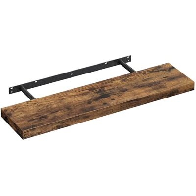 VASAGLE LWS28BX Wandrek, zwevende plank, ophangrek voor boeken, foto's, decoratie, 80 x 20 x 3,8 cm, van mdf, voor woonkamer, keuken, entree, slaapkamer, badkamer, rustiek bruin VASAGLE LWS28BX Wandrek, zwevende plank, ophangrek voor boeken, foto's, decoratie, 80 x 20 x 3,8 cm, van mdf, voor woonkamer, keuken, entree, slaapkamer, badkamer, rustiek bruin