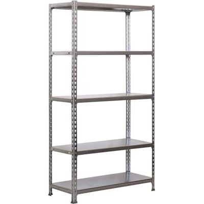 Simon Rack Simonclick Opbergrek, 1800 x 900 x 400 mm, 5 niveaus, 180 kg, buigpunt, rek voor zware lasten, garagerek, verzinkt Simon Rack Simonclick Opbergrek, 1800 x 900 x 400 mm, 5 niveaus, 180 kg, buigpunt, rek voor zware lasten, garagerek, verzinkt