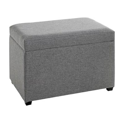 HAKU Möbel Opbergdoos, antraciet, MDF, stoffen bekleding, afmetingen: L 58 cm x H 42 cm x D 39 cm, stijl: Art Deco HAKU Möbel Opbergdoos, antraciet, MDF, stoffen bekleding, afmetingen: L 58 cm x H 42 cm x D 39 cm, stijl: Art Deco