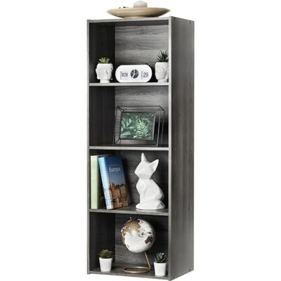 Iris Ohyama , Opbergkast, boekenkast, 4 legplanken, robuust, multifunctioneel, kantoor, ingang, slaapkamer, woonkamer – Basic Storage Shelf CX-4 – eiken, grijs Iris Ohyama , Opbergkast, boekenkast, 4 legplanken, robuust, multifunctioneel, kantoor, ingang, slaapkamer, woonkamer – Basic Storage Shelf CX-4 – eiken, grijs