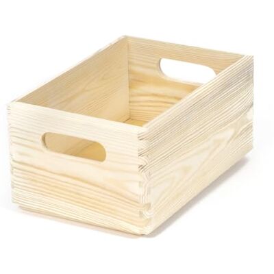 Compactor Opbergdoos, natuurlijk hout, 30 x 20 x 14 cm, RAN6474 Compactor Opbergdoos, natuurlijk hout, 30 x 20 x 14 cm, RAN6474